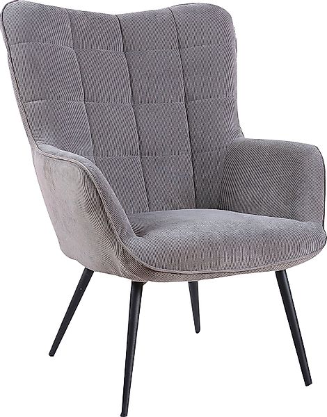 byLIVING Sessel "Uta", (1 St.), wahlweise mit oder ohne Hocker, in Cord, Sa günstig online kaufen