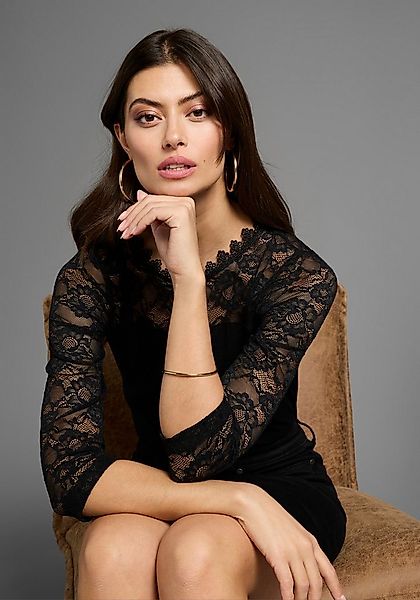 Laura Scott Spitzenshirt mit 3/4 Ärmeln günstig online kaufen