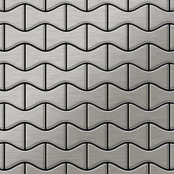 ALLOY Mosaik Fliese Massiv Metall Edelstahl Marine Gebürstet Grau 1,6mm Kis günstig online kaufen