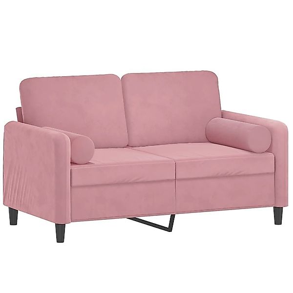 vidaXL Sofa 2-Sitzer-Sofa mit Zierkissen Rosa günstig online kaufen