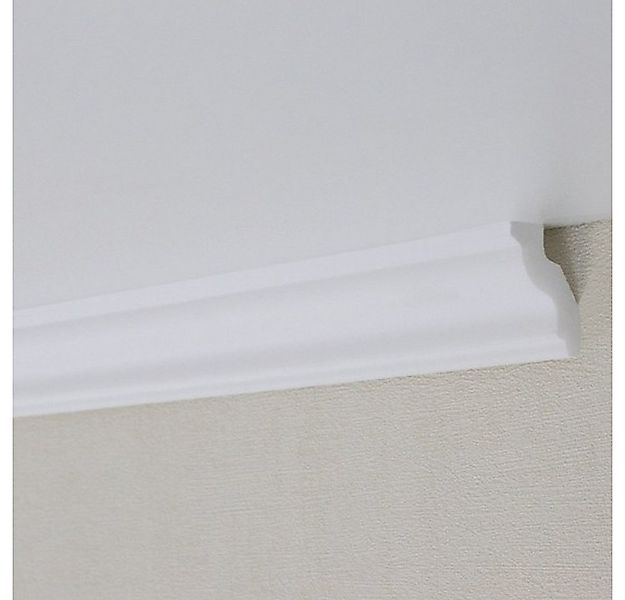 PROVISTON Stuckleiste Polystyrol, 30 x 30 x 2000 mm, Weiß, Deckenleiste, Kl günstig online kaufen