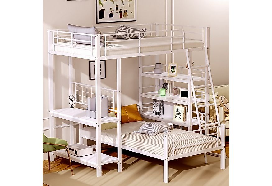 Sytifro Etagenbett Etagenbett Metallrahmen Hochbett 140*200 (Multifunktions günstig online kaufen