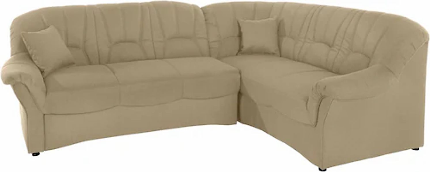 DOMO collection Ecksofa »Bahia, zeitlos und elegant, bequeme Armlehnen, L-F günstig online kaufen