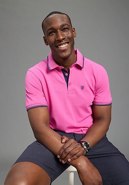 DELMAO Poloshirt "Neue Kollektion" normale Passform, Kurzarm, mit Stickerei günstig online kaufen