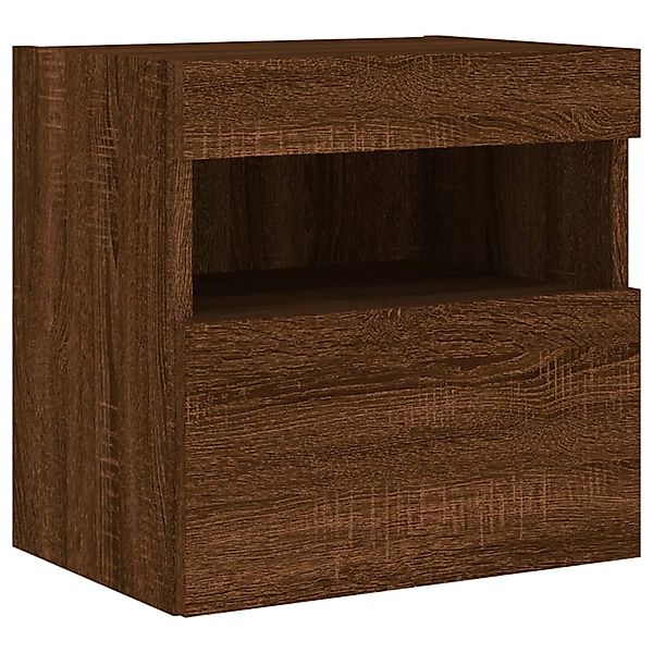 vidaXL TV-Wandschrank mit LED-Leuchten Braun Eichen-Optik 40x30x40 cm 83718 günstig online kaufen