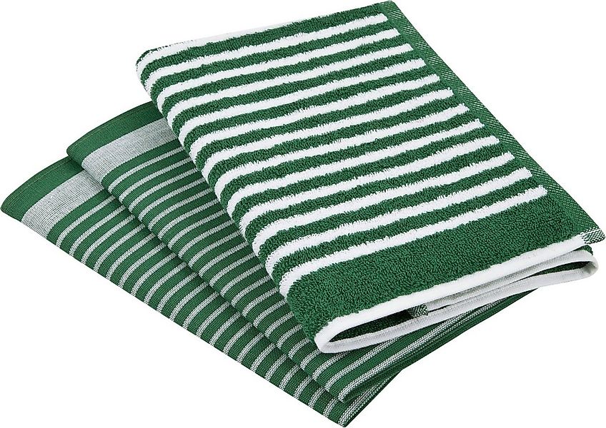 ROSS Geschirrtuch Exclusiv, (Set, 3-tlg), 1x Küchen-Frottiertuch 50x50 cm S günstig online kaufen