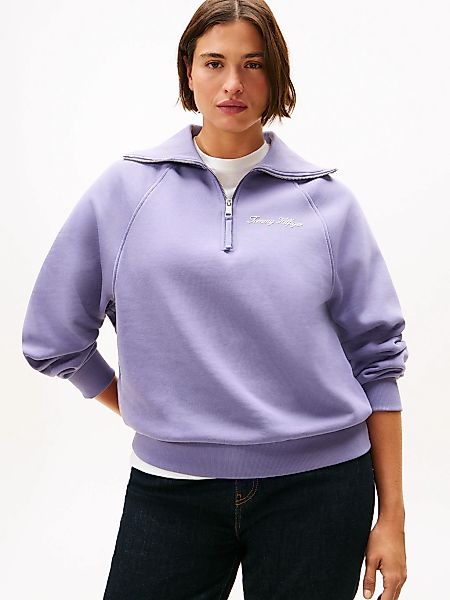Tommy Hilfiger Curve Sweatshirt "CRV CLASSIC SCRIPT FLEECE 1/2ZIP", in groß günstig online kaufen