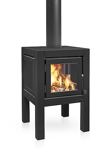 Quaruba Gartenofen Schwarz Ohne Rollen L 2 Seiten Glas Vorne + Links günstig online kaufen