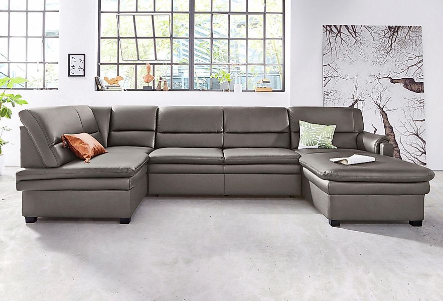 sit&more Wohnlandschaft "Pisa U-Form", mit Federkern, wahlweise mit Bettfun günstig online kaufen