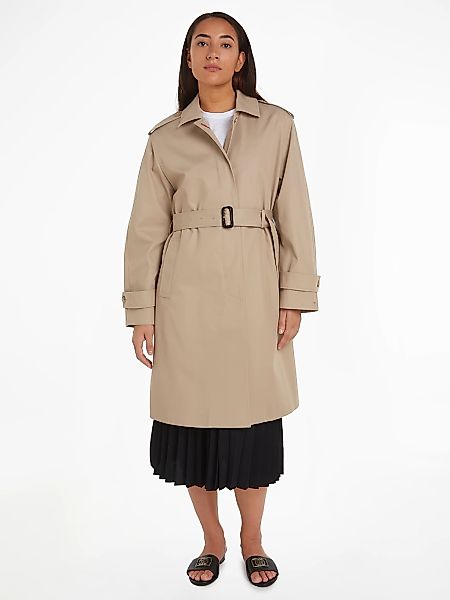 Tommy Hilfiger Trenchcoat "COTTON SB BELTED COAT", mit geknöpften Schultert günstig online kaufen