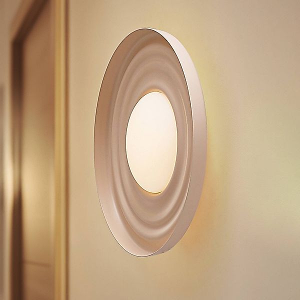 Lindby LED-Wandleuchte Waves, beige, Ø 43 cm, Metall günstig online kaufen