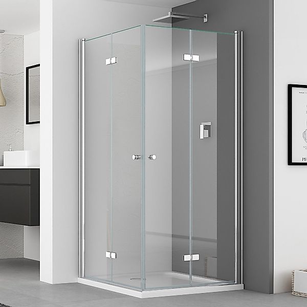 IMPTS Eckdusche Duschkabine Eckeinstieg Drehfalttür eckdusche, günstig online kaufen