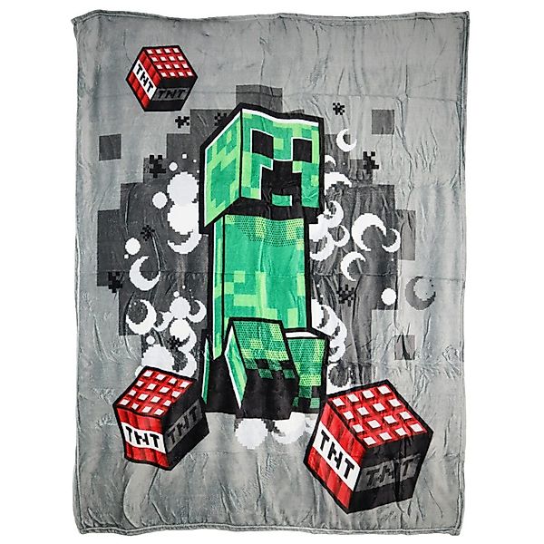 Wohndecke Minecraft Creeper Flanell Fleecedecke Kuscheldecke günstig online kaufen