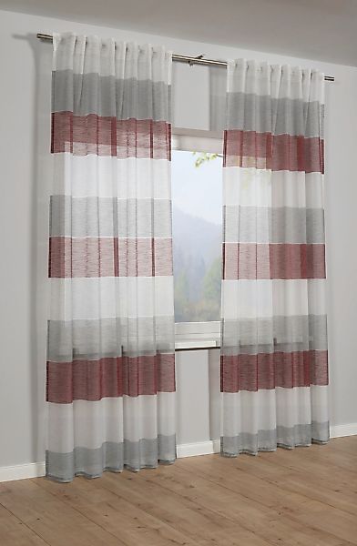 GARDINIA Gardine "Schal mit Gardinenband Etamine" verdeckte Schlaufen 1 Stk günstig online kaufen