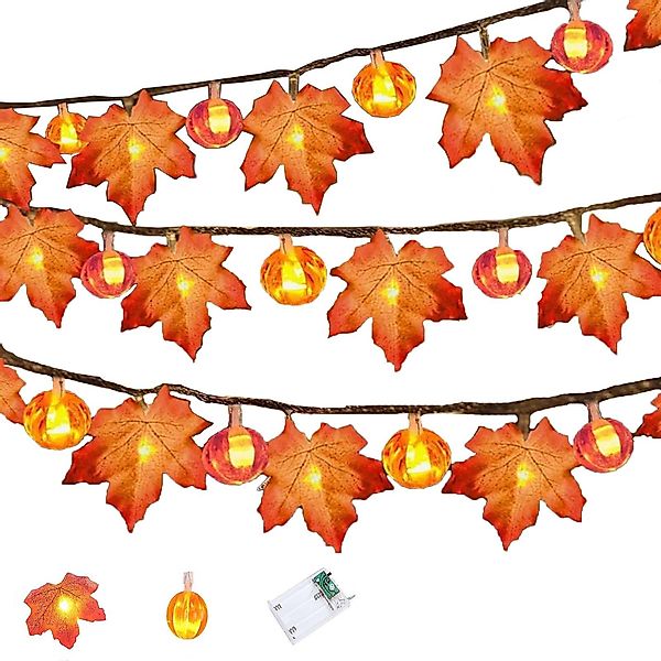 MUPOO LED-Lichterkette LED Nachtlicht Halloween Deko,1.5/3/6m,10/20/40LEDs, günstig online kaufen