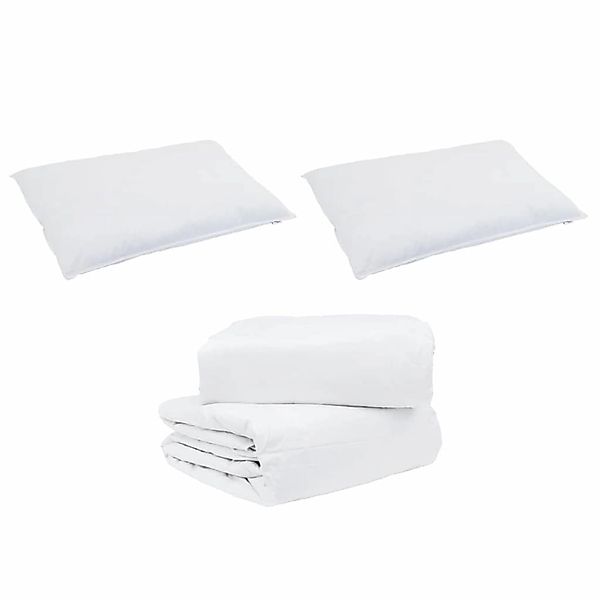 vidaXL Bettdecken Set mit Kissen 3-Tlg Weiß Daunenfeder 3377253 günstig online kaufen