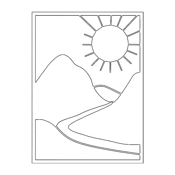 Jumpeak Wanddekoobjekt Bergwald Metall Kunst Wanddekoration, günstig online kaufen