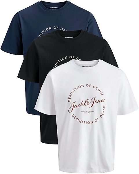 Jack & Jones Print-Shirt (Spar-Set, 3er-Pack) mit Logodruck, aus Baumwolle günstig online kaufen