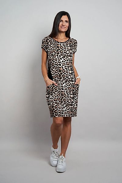 Seidel Moden Minikleid Eingrifftaschen im Leo-Look - Viskose - MADE IN GERM günstig online kaufen