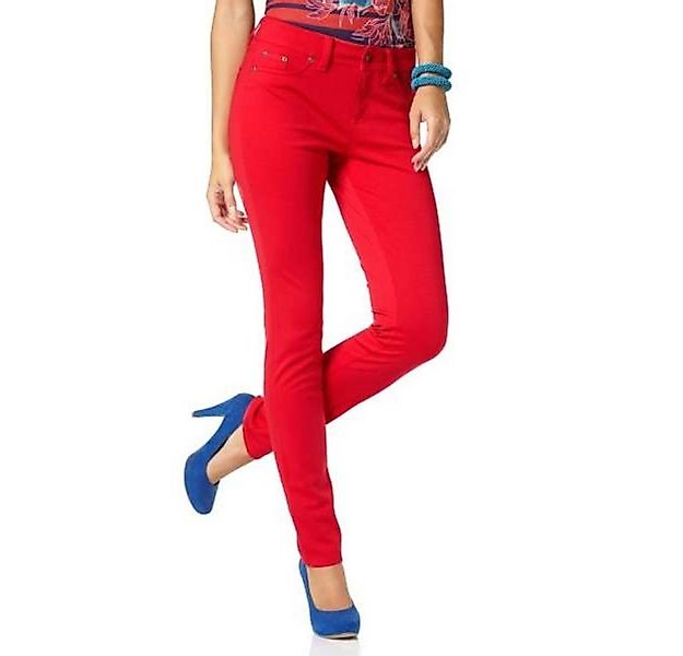 YESET Chinohose Damen Jerseyhose Hose Jersey Skinny Chino rot 140483 günstig online kaufen