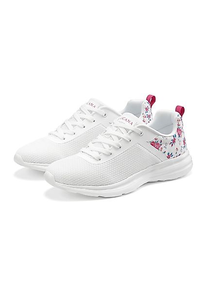 LASCANA Sneaker Freizeitschuh, Halbschuh mit Blumen-Print günstig online kaufen