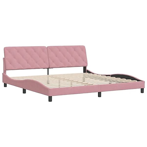 vidaXL Bettgestell Ohne Matratze Rosa 200x200 cm Samt 3207946 günstig online kaufen