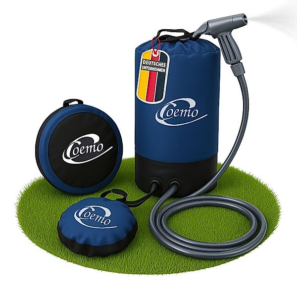 Coemo Gartendusche, Blau Solardusche mit Fußpumpe, günstig online kaufen