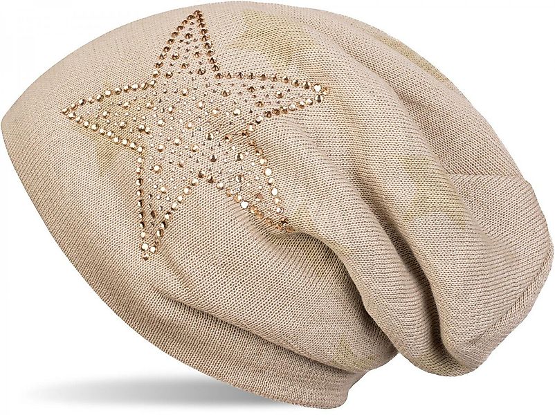styleBREAKER Strickmütze Feinstrick Beanie mit Strass günstig online kaufen
