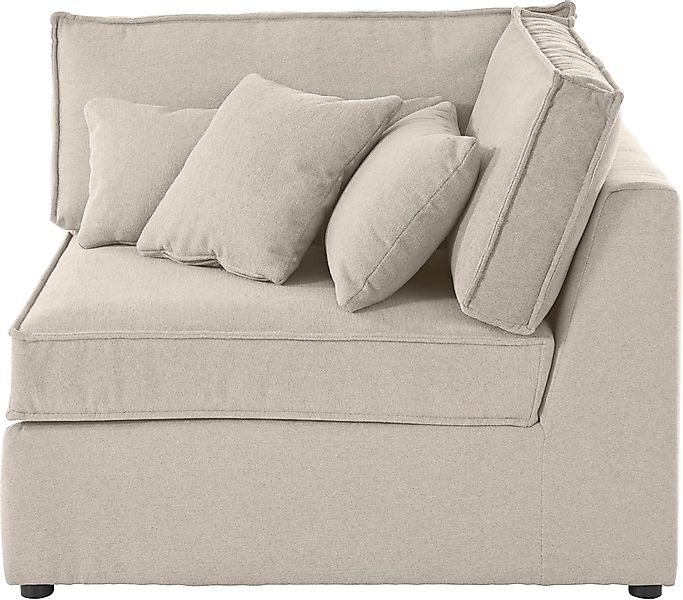 RAUM.ID Sofa-Eckelement "Florid", Teil eines Modulsofas, fester Sitzkomfort günstig online kaufen