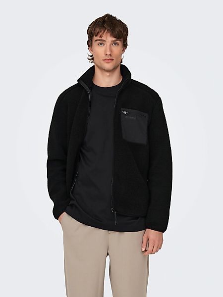 ONLY & SONS Strickfleecejacke "ONSDALLAS LIFE SHERPA JACKET OTW VD" günstig online kaufen