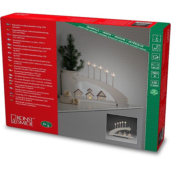 Konstsmide LED Holzsilhouette Komet Sternenförmige Birnen günstig online kaufen