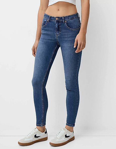 Bershka Push-Up-Skinny-Jeans Damen 44 Blau günstig online kaufen