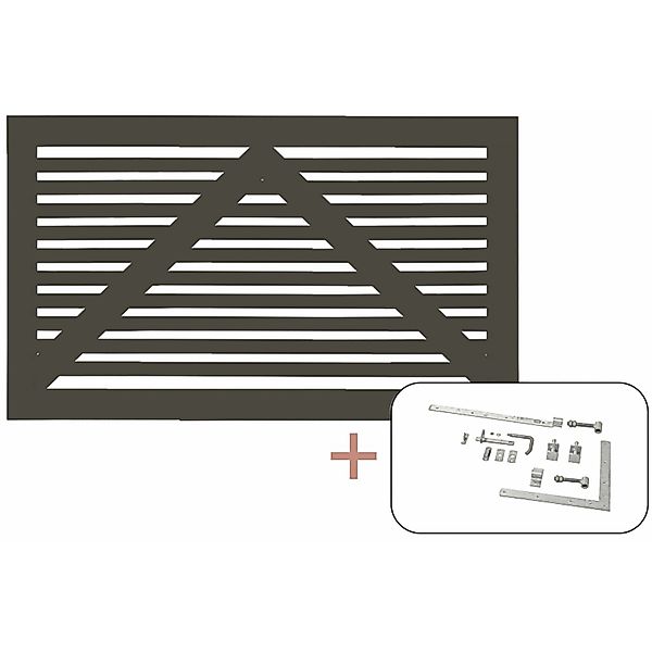 EinzeltorTokyo Nadelholz Umbragrau 150 cm x 90 cm günstig online kaufen