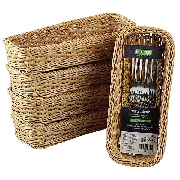 KESPER Besteckkorb "Geflecht, 5er Set" aus Vollkunststoff, PE günstig online kaufen