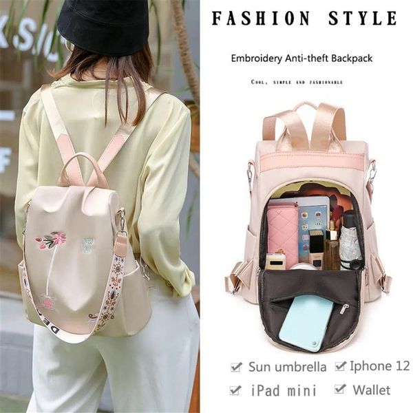 XDeer Daypack Damen-Rucksack mit Blumenstickerei,Wasserdichte Schultasche günstig online kaufen