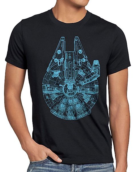 style3 T-Shirt Millennium Falcon rasender falke günstig online kaufen