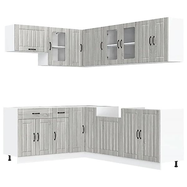 vidaXL 11 Tlg Küchenschrank-Set Lucca Grau Sonoma Holzwerkstoff 3314897 günstig online kaufen