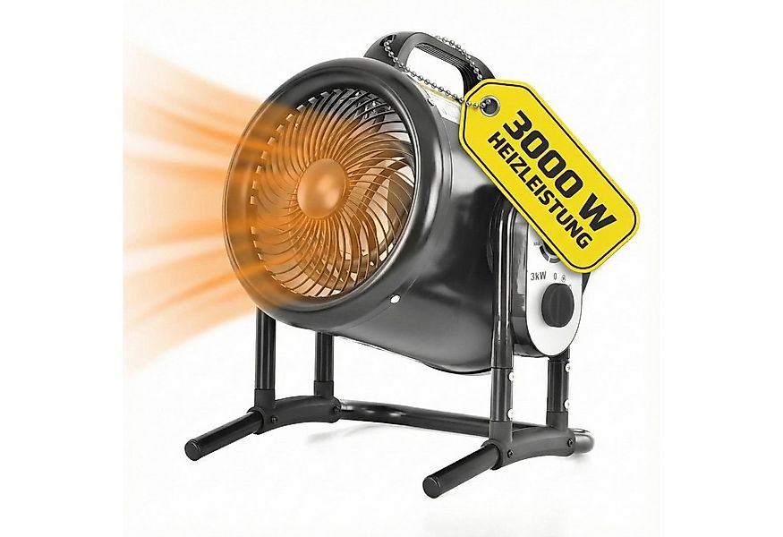Hecht Heizlüfter 2in1 Ventilator bis 40m² 3000W mit isolierten Tragegriff, günstig online kaufen