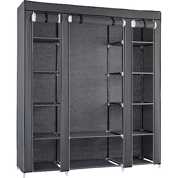 Ribelli Kleiderschrank Kleiderschrank, Vlies, grau, 12 günstig online kaufen