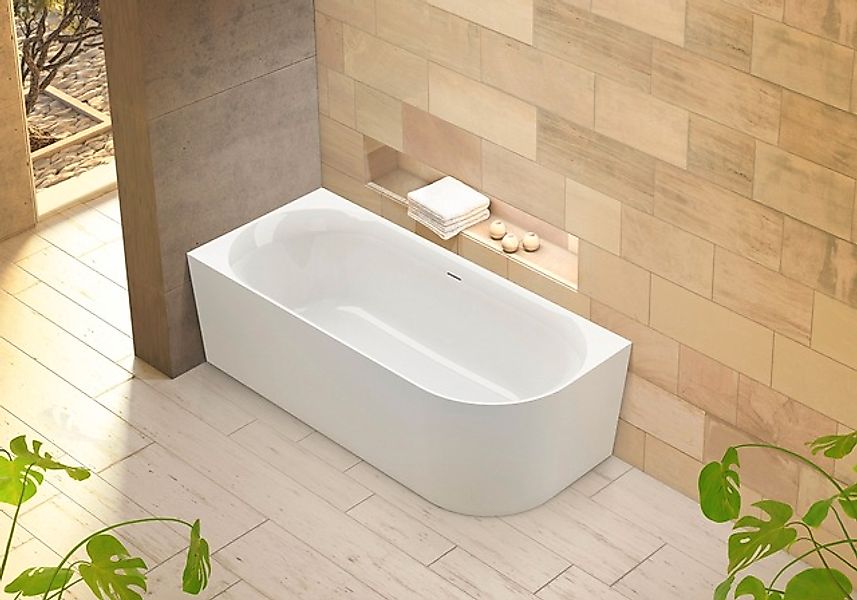OTTOFOND Badewanne »Mince Corner rechts 180 cm weiß« Höhe 60 cm ergonomisch günstig online kaufen