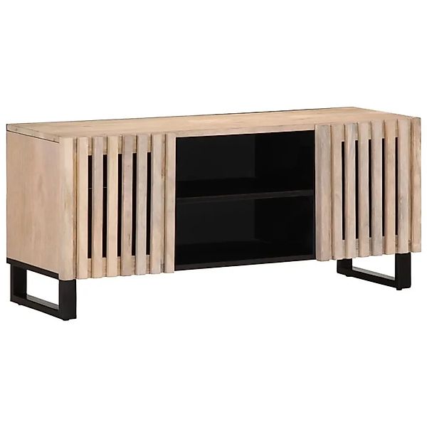 vidaXL TV-Schrank Weiß 105x34x46 cm Massivholz Mango 377439 günstig online kaufen