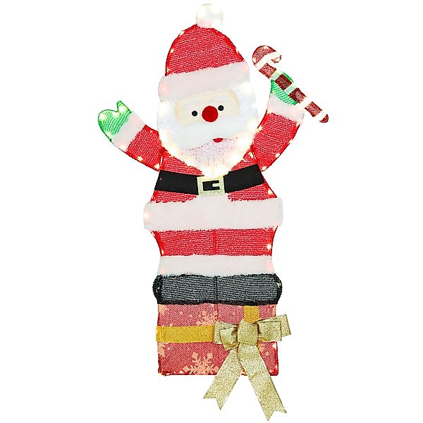 Outsunny 97er LED Weihnachtsdeko, Weihnachten Weihnachtsmann, Weihnachtsbel günstig online kaufen