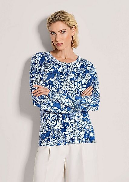 MADELEINE Strickjacke Blumige Feinstrick-Jacke, Langarm, Knopfleiste Sommer günstig online kaufen