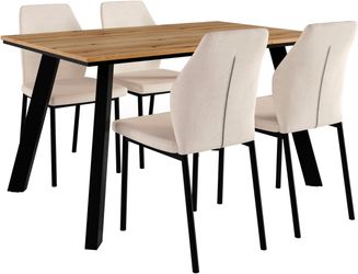 OTTO home Essgruppe "Genf Tischgruppe, Esstisch plus 4 Stühle" Set, Ottos D günstig online kaufen