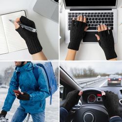 Coonoor Strickhandschuhe Thermisch Fingerlose Handschuhe Weich günstig online kaufen