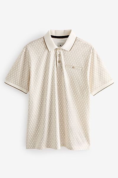 Next Poloshirt Polo-Shirt mit Geoprint (1-tlg) günstig online kaufen