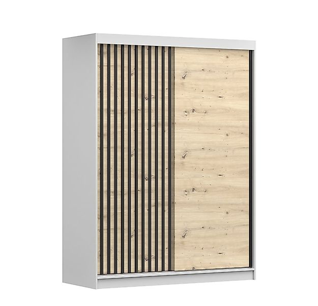 MOEBLO Kleiderschrank BENI 10 (Wohnzimmerschrank mit Spiegel und schwarz La günstig online kaufen