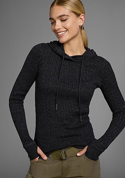 KangaROOS Kapuzenpullover im feinen Zopf-Strick-Design günstig online kaufen