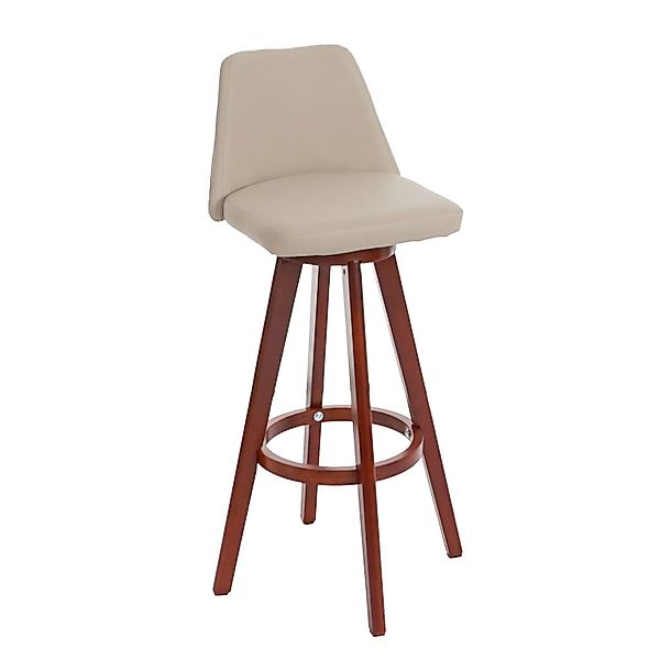 PROREGAL Barhocker Drehbar Mit Lehne Sitzhöhe 72cm Holz Kunstleder Drehbar günstig online kaufen