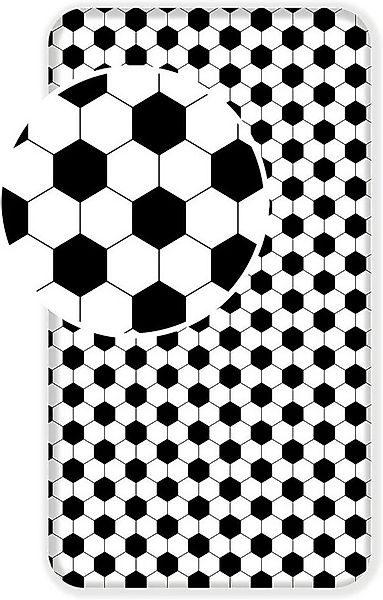 Jerry Fabrics Kinderbettwäsche Fußball Spannbetttuch Spannbettlaken Bettlak günstig online kaufen